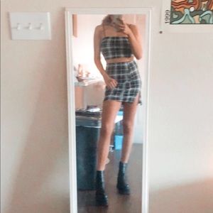 SHEIN Skirts - SHEIN matching plaid crop top and skirt set!!!💗✨✨ SHEIN Skirts - SHEIN matching plaid crop top and skirt set!!!💗✨✨